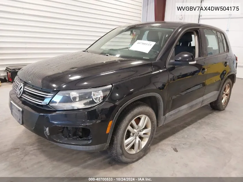 2013 Volkswagen Tiguan S VIN: WVGBV7AX4DW504175 Lot: 40700533