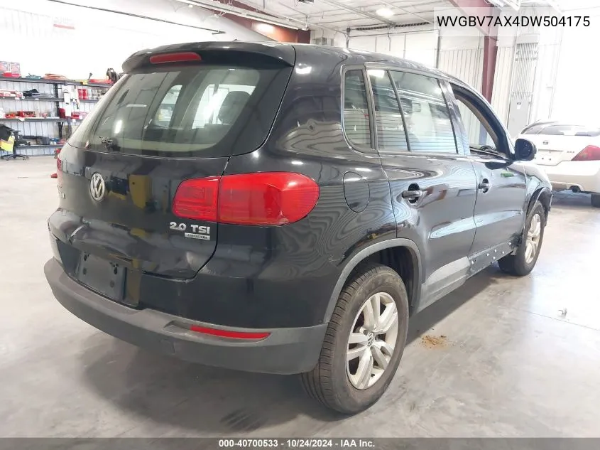 2013 Volkswagen Tiguan S VIN: WVGBV7AX4DW504175 Lot: 40700533