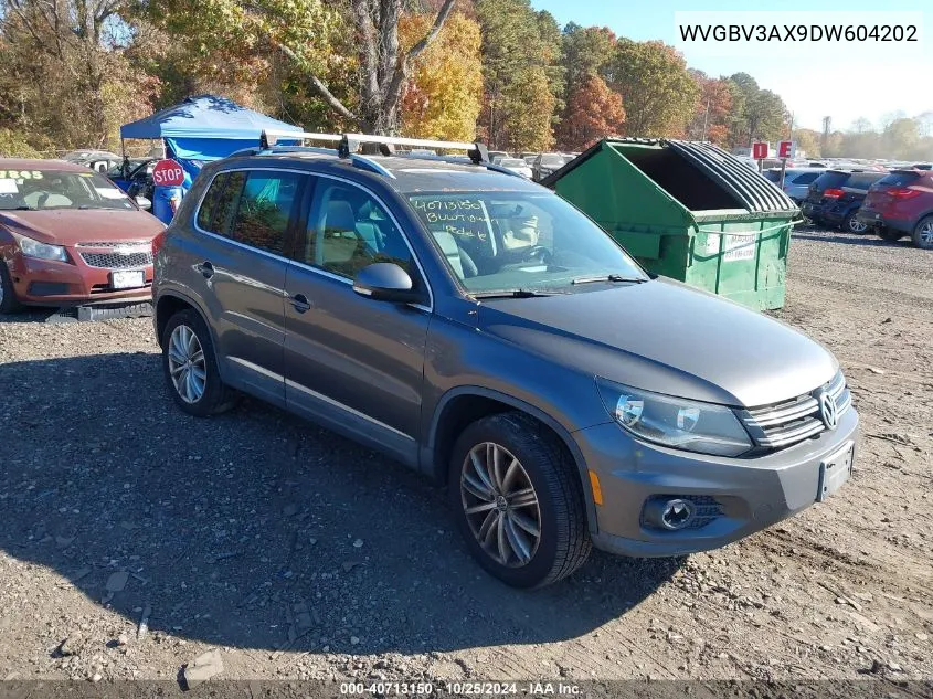 2013 Volkswagen Tiguan Se VIN: WVGBV3AX9DW604202 Lot: 40713150