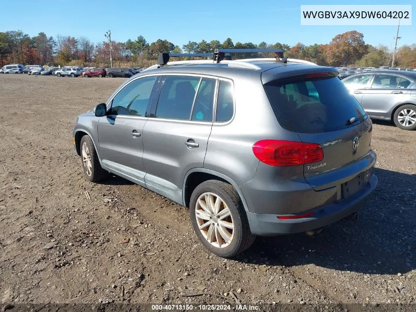 2013 Volkswagen Tiguan Se VIN: WVGBV3AX9DW604202 Lot: 40713150