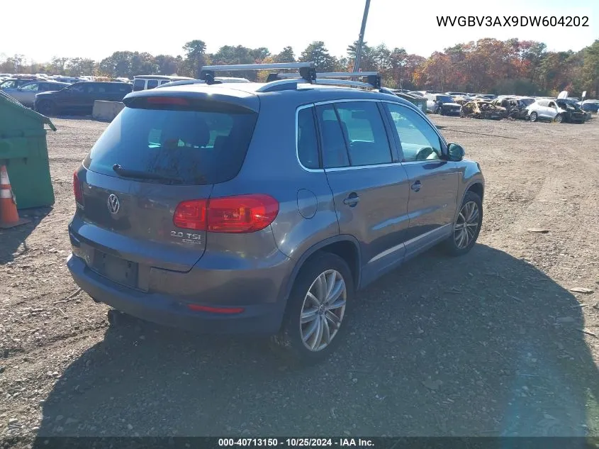 2013 Volkswagen Tiguan Se VIN: WVGBV3AX9DW604202 Lot: 40713150