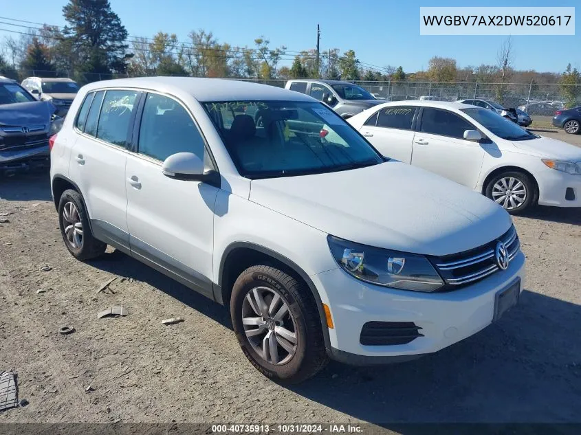 2013 Volkswagen Tiguan S VIN: WVGBV7AX2DW520617 Lot: 40735913