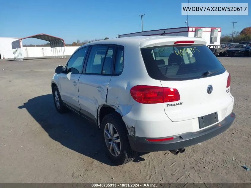 2013 Volkswagen Tiguan S VIN: WVGBV7AX2DW520617 Lot: 40735913