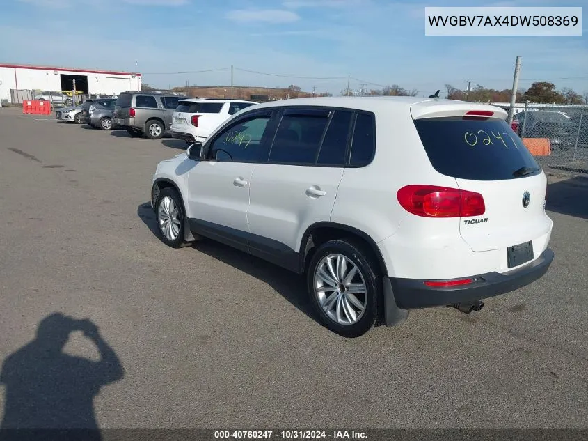 2013 Volkswagen Tiguan S VIN: WVGBV7AX4DW508369 Lot: 40760247