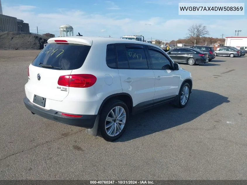 2013 Volkswagen Tiguan S VIN: WVGBV7AX4DW508369 Lot: 40760247