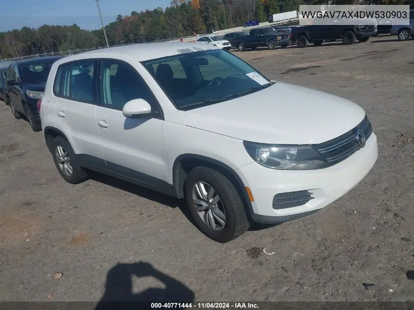 2013 Volkswagen Tiguan S VIN: WVGAV7AX4DW530903 Lot: 40771444