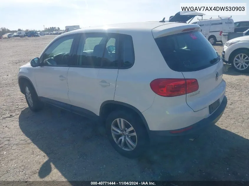 2013 Volkswagen Tiguan S VIN: WVGAV7AX4DW530903 Lot: 40771444