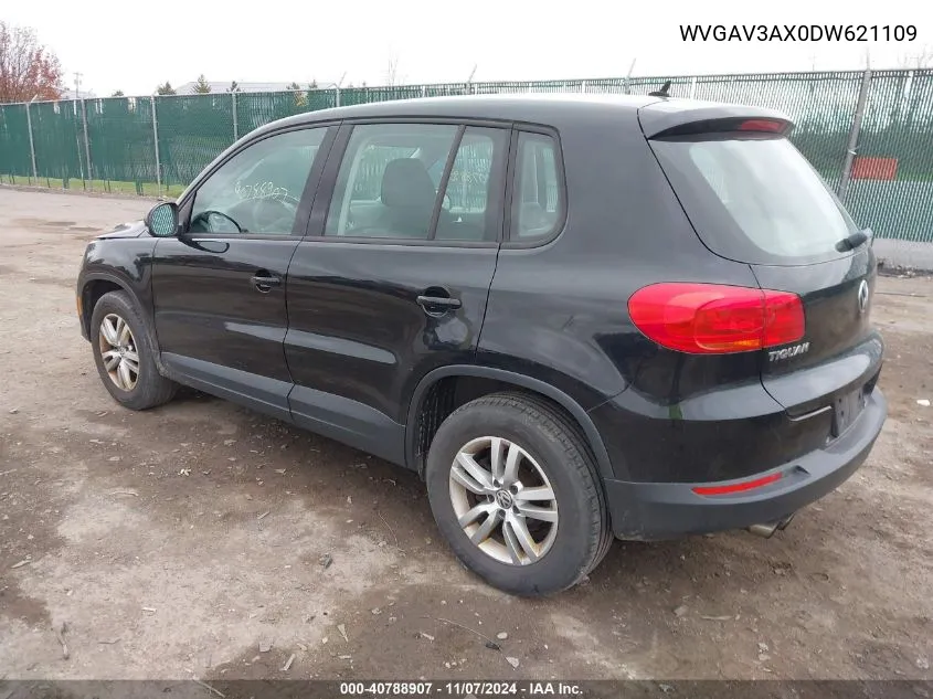 2013 Volkswagen Tiguan S VIN: WVGAV3AX0DW621109 Lot: 40788907