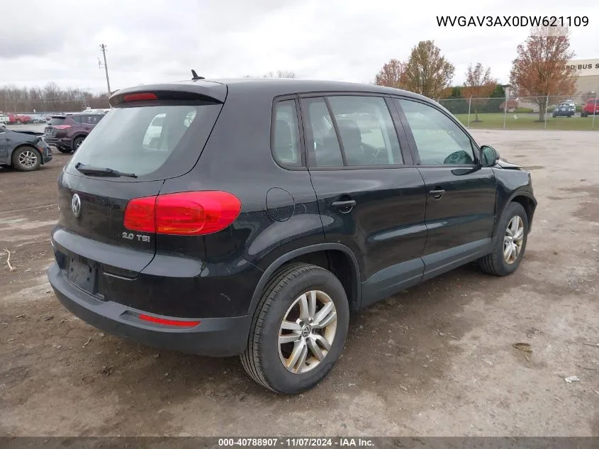 2013 Volkswagen Tiguan S VIN: WVGAV3AX0DW621109 Lot: 40788907