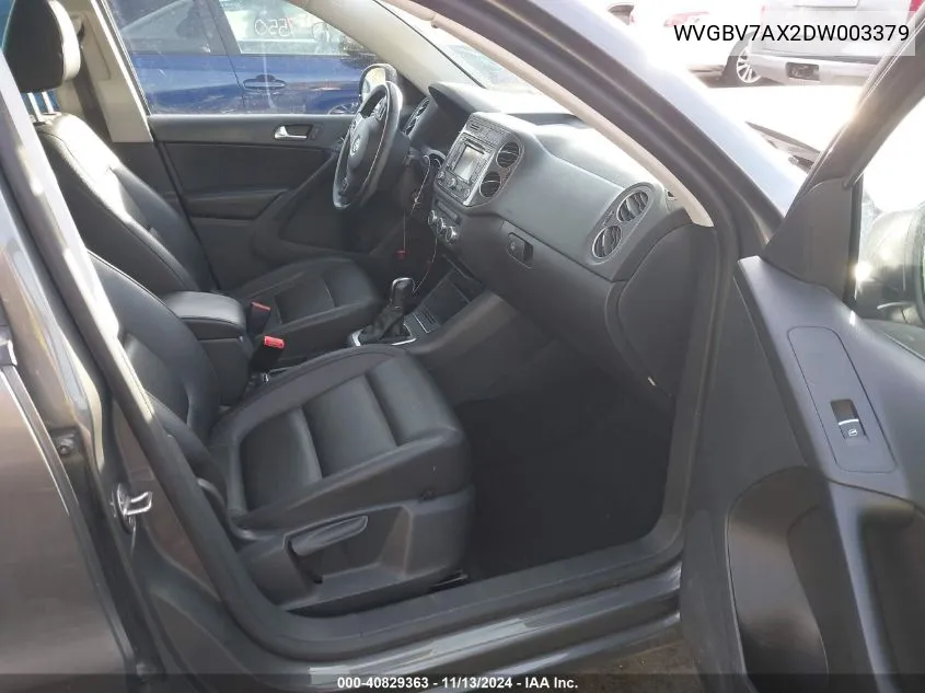 WVGBV7AX2DW003379 2013 Volkswagen Tiguan Se