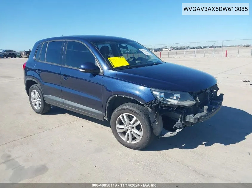 2013 Volkswagen Tiguan S VIN: WVGAV3AX5DW613085 Lot: 40858119