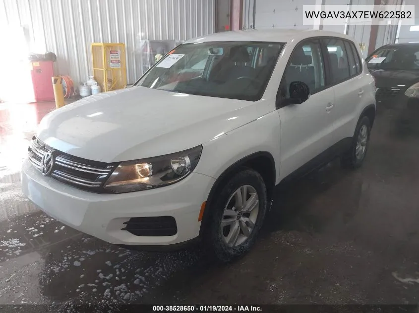 2014 Volkswagen Tiguan S VIN: WVGAV3AX7EW622582 Lot: 38528650