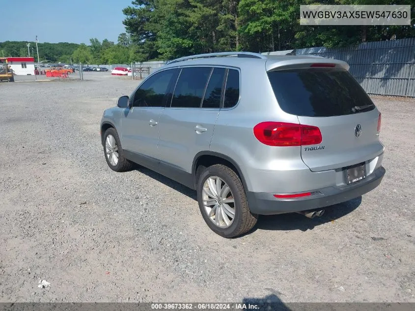 WVGBV3AX5EW547630 2014 Volkswagen Tiguan Sel