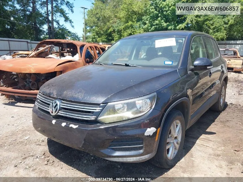 2014 Volkswagen Tiguan S VIN: WVGAV3AX6EW606857 Lot: 39734790