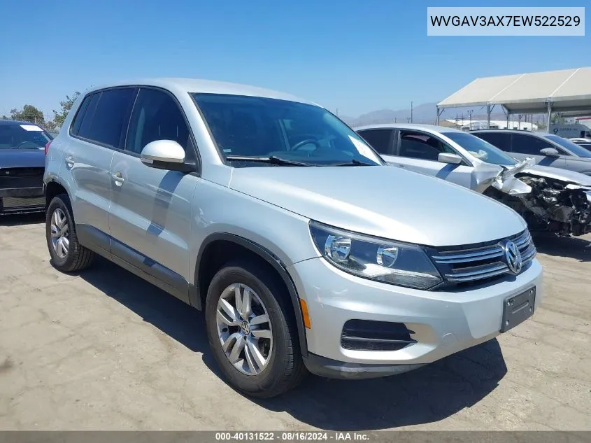 2014 Volkswagen Tiguan S VIN: WVGAV3AX7EW522529 Lot: 40131522