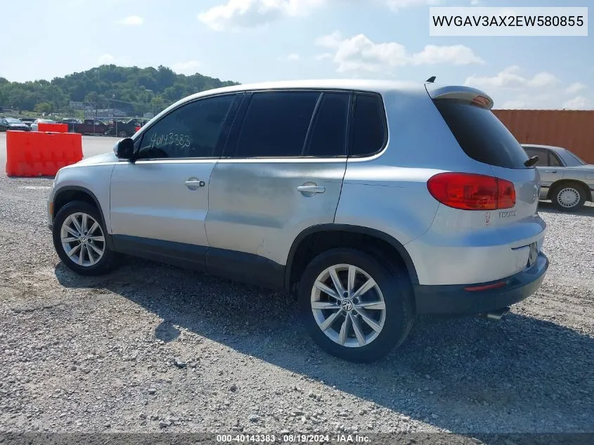 WVGAV3AX2EW580855 2014 Volkswagen Tiguan Se