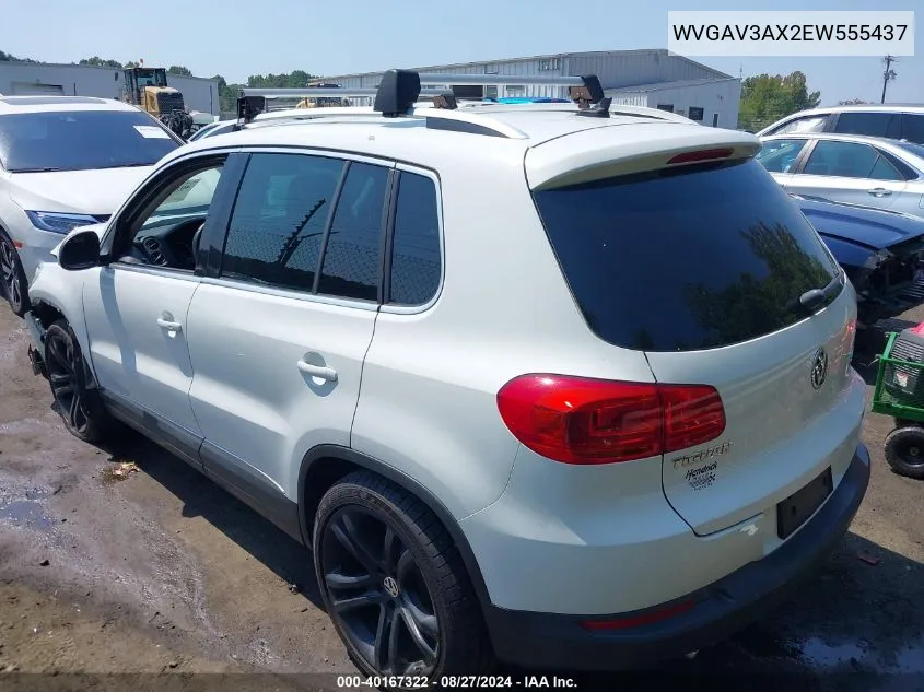 2014 Volkswagen Tiguan Se VIN: WVGAV3AX2EW555437 Lot: 40167322