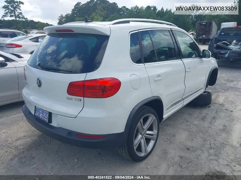 2014 Volkswagen Tiguan R-Line VIN: WVGAV3AXXEW083309 Lot: 40241522