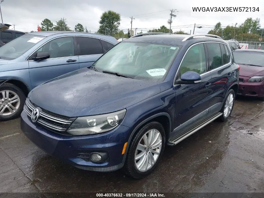 WVGAV3AX3EW572134 2014 Volkswagen Tiguan Se