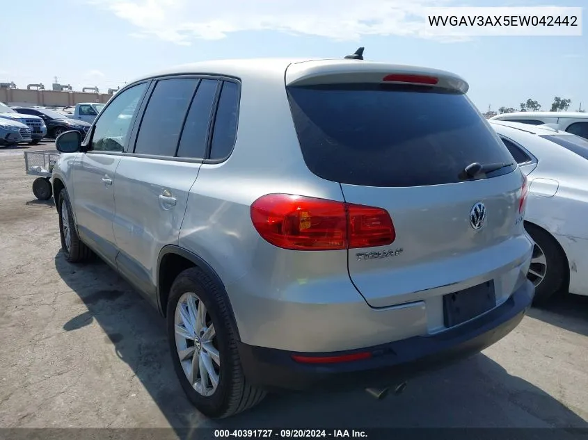 WVGAV3AX5EW042442 2014 Volkswagen Tiguan Se