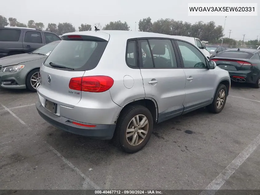 2014 Volkswagen Tiguan S VIN: WVGAV3AX5EW620331 Lot: 40467712