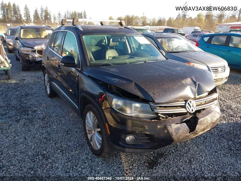 2014 Volkswagen Tiguan Sel VIN: WVGAV3AX8EW606830 Lot: 40487345