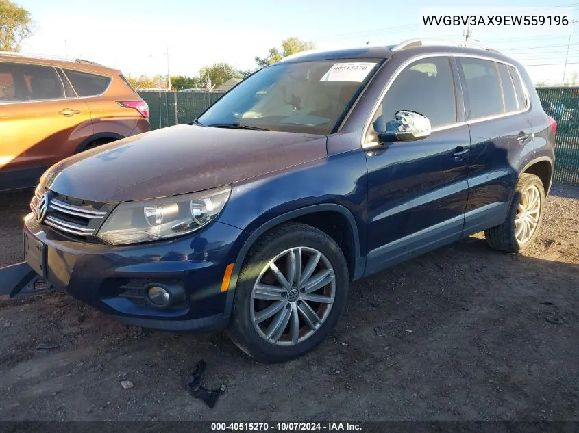 2014 Volkswagen Tiguan S/Se/Sel/R-Line VIN: WVGBV3AX9EW559196 Lot: 40515270