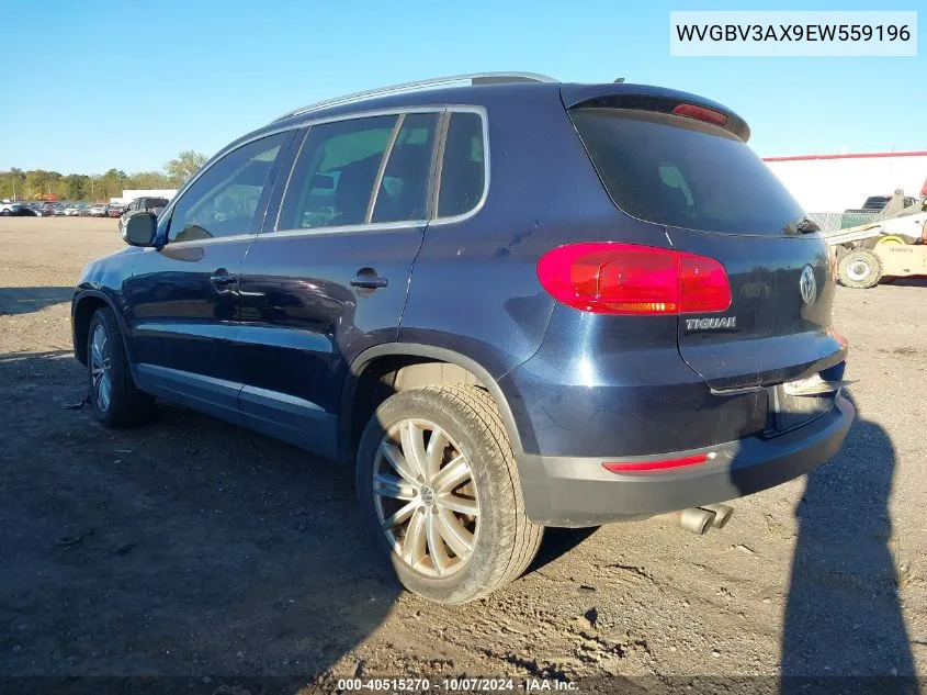 2014 Volkswagen Tiguan S/Se/Sel/R-Line VIN: WVGBV3AX9EW559196 Lot: 40515270