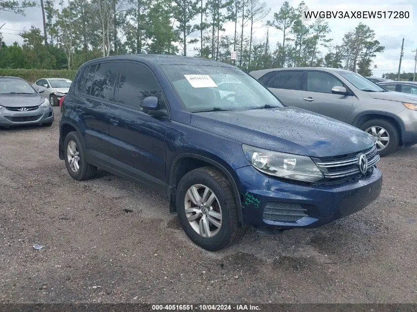 2014 Volkswagen Tiguan S VIN: WVGBV3AX8EW517280 Lot: 40516551