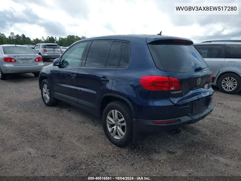 WVGBV3AX8EW517280 2014 Volkswagen Tiguan S