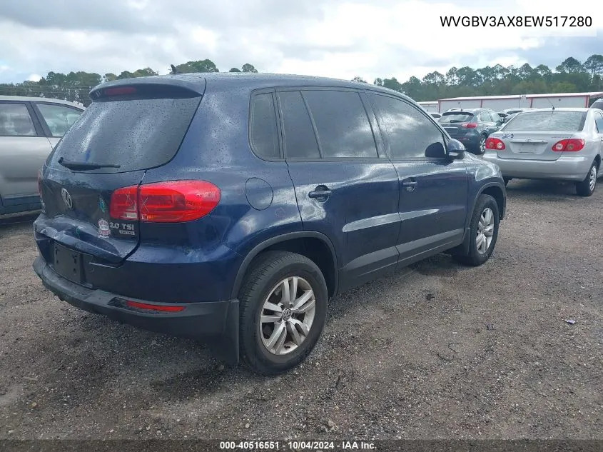 WVGBV3AX8EW517280 2014 Volkswagen Tiguan S