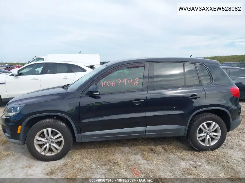 2014 Volkswagen Tiguan S VIN: WVGAV3AXXEW528082 Lot: 40567948