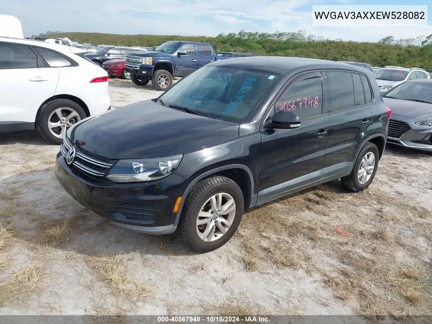 2014 Volkswagen Tiguan S VIN: WVGAV3AXXEW528082 Lot: 40567948