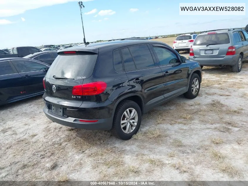 2014 Volkswagen Tiguan S VIN: WVGAV3AXXEW528082 Lot: 40567948