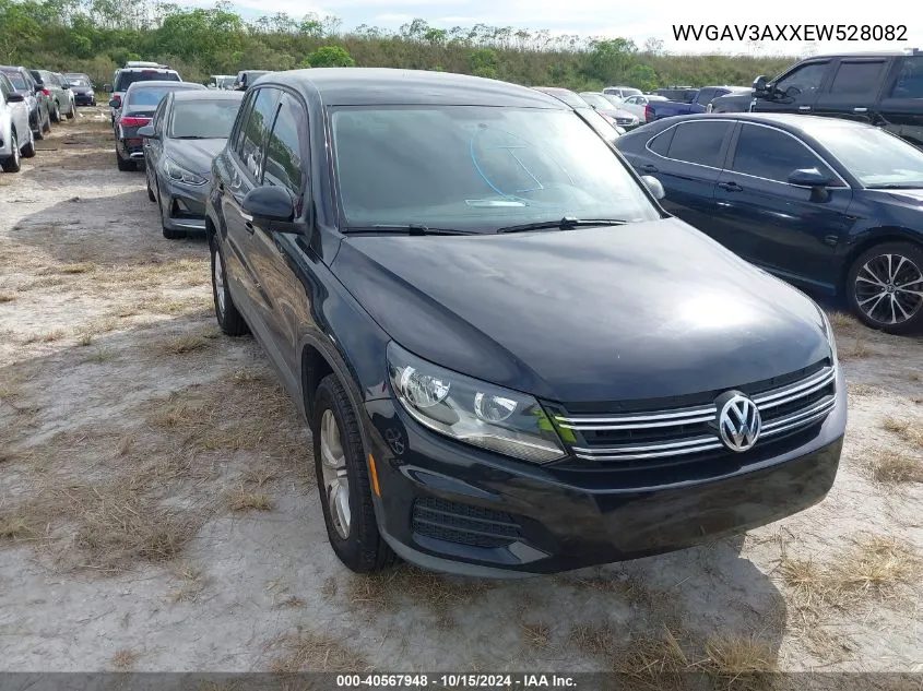 2014 Volkswagen Tiguan S VIN: WVGAV3AXXEW528082 Lot: 40567948