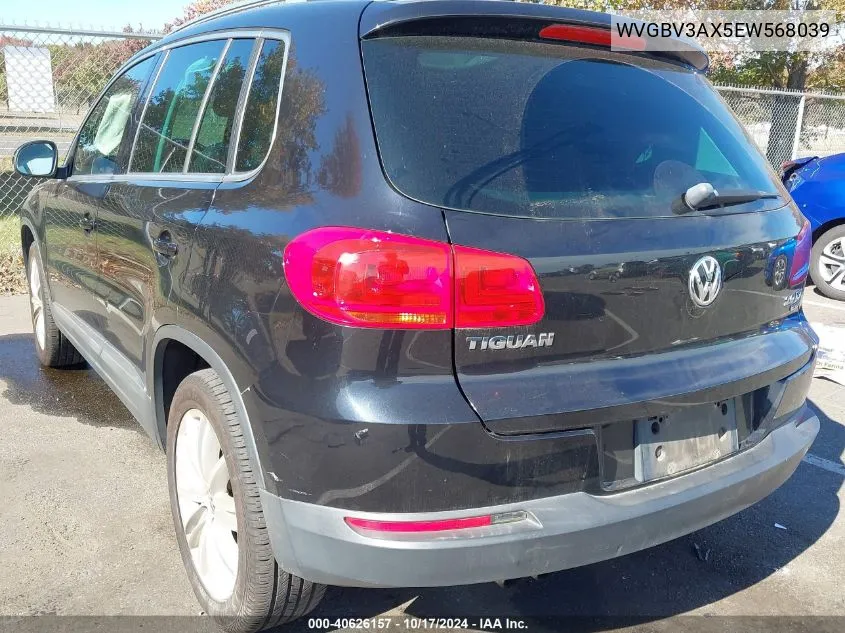 2014 Volkswagen Tiguan Sel VIN: WVGBV3AX5EW568039 Lot: 40626157