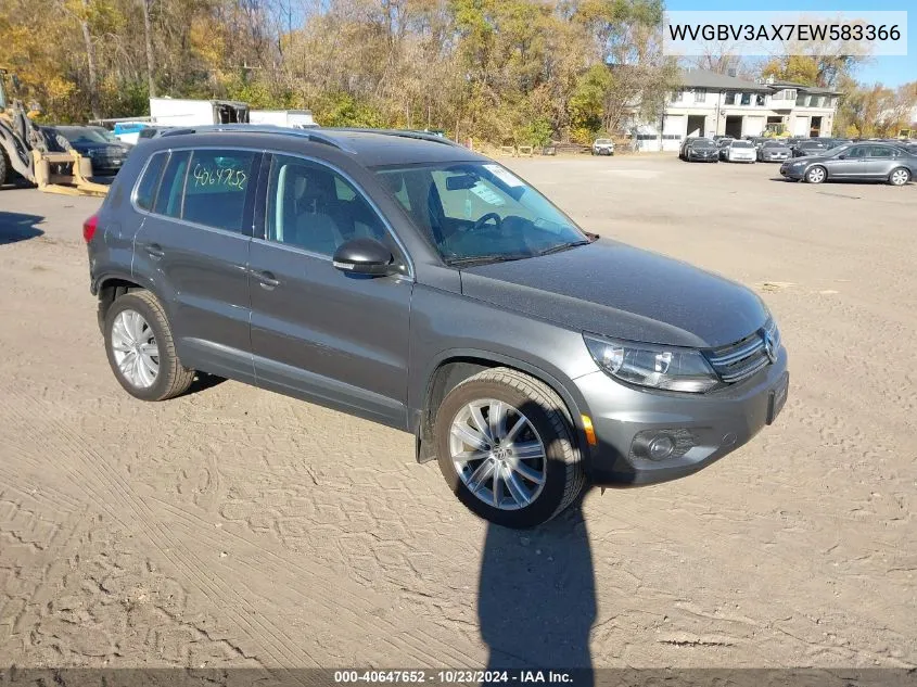 2014 Volkswagen Tiguan Sel VIN: WVGBV3AX7EW583366 Lot: 40647652