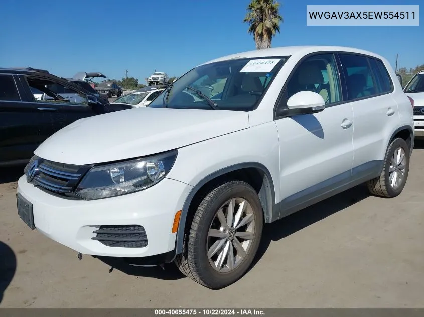 2014 Volkswagen Tiguan Se VIN: WVGAV3AX5EW554511 Lot: 40655475