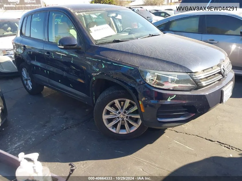 2014 Volkswagen Tiguan Se VIN: WVGAV3AX9EW044291 Lot: 40664333