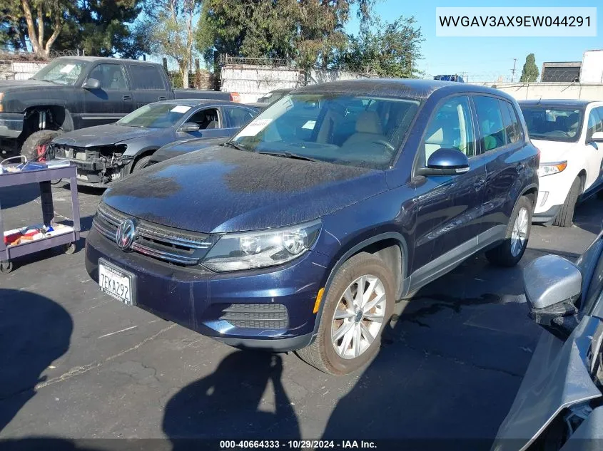 2014 Volkswagen Tiguan Se VIN: WVGAV3AX9EW044291 Lot: 40664333