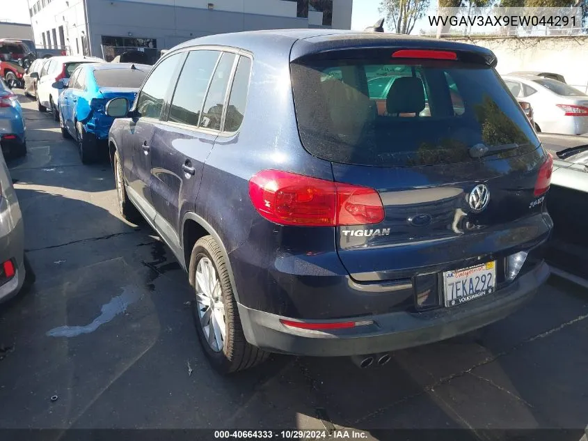 2014 Volkswagen Tiguan Se VIN: WVGAV3AX9EW044291 Lot: 40664333