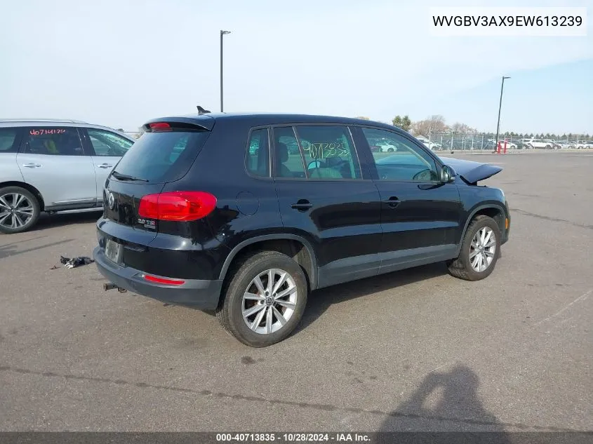 2014 Volkswagen Tiguan Se VIN: WVGBV3AX9EW613239 Lot: 40713835