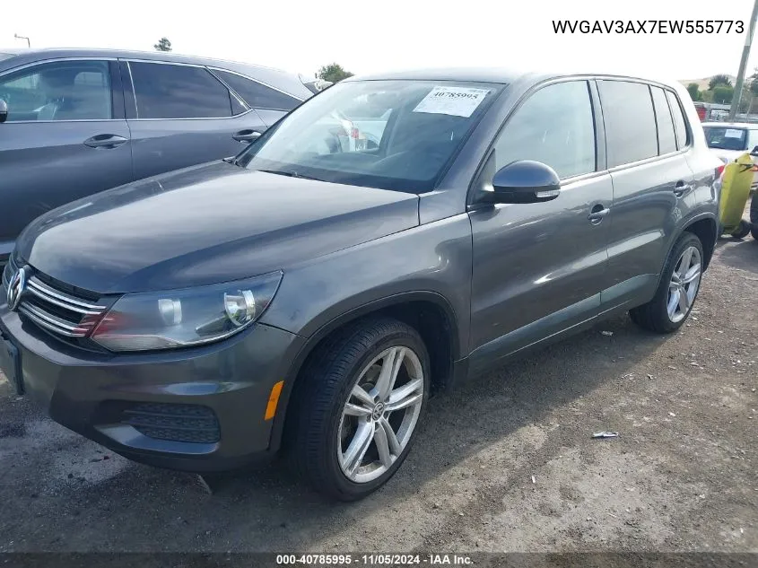 2014 Volkswagen Tiguan Se VIN: WVGAV3AX7EW555773 Lot: 40785995