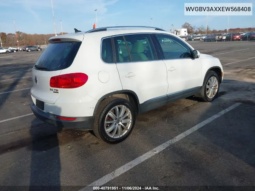 2014 Volkswagen Tiguan Se VIN: WVGBV3AXXEW568408 Lot: 40791951