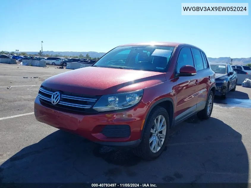 2014 Volkswagen Tiguan Se VIN: WVGBV3AX9EW052024 Lot: 40793497