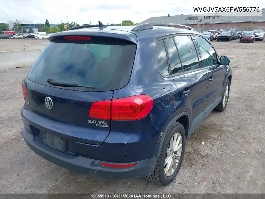 2015 Volkswagen Tiguan S/Se/Sel/R-Line VIN: WVGJV7AX6FW556776 Lot: 12059913