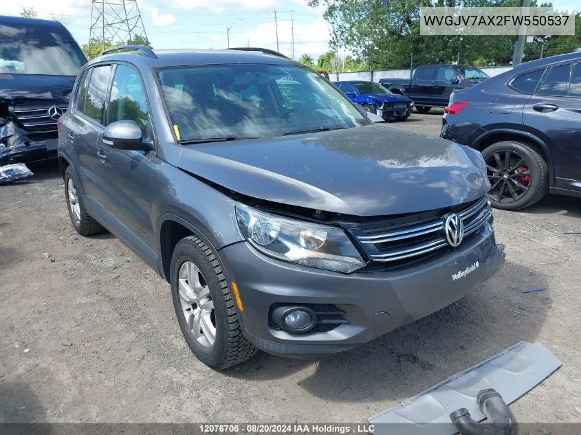 WVGJV7AX2FW550537 2015 Volkswagen Tiguan