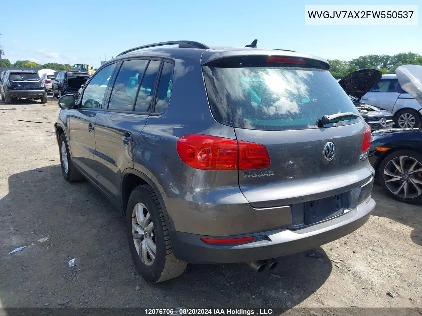 WVGJV7AX2FW550537 2015 Volkswagen Tiguan