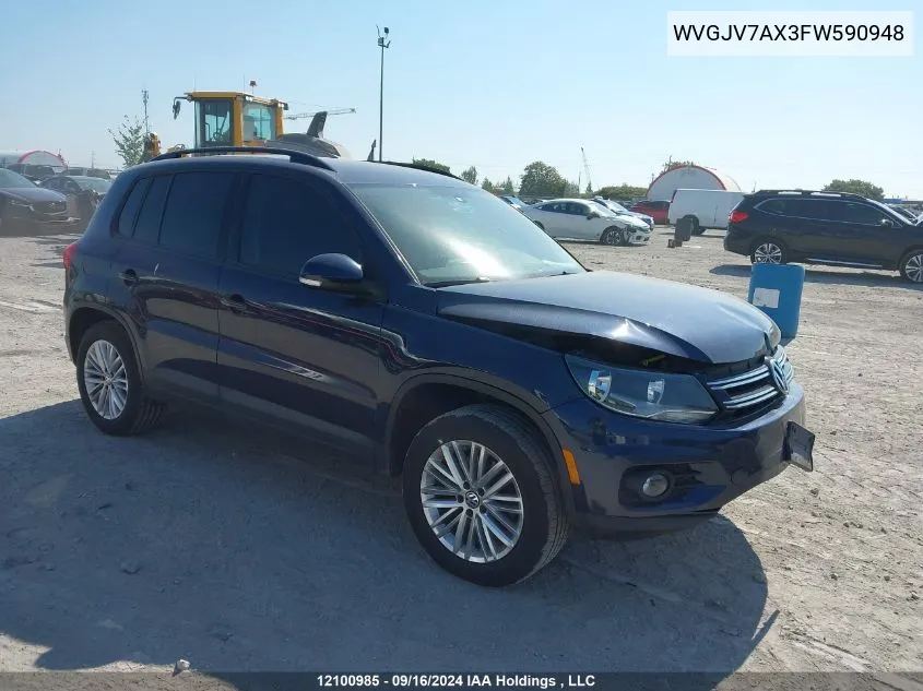 WVGJV7AX3FW590948 2015 Volkswagen Tiguan