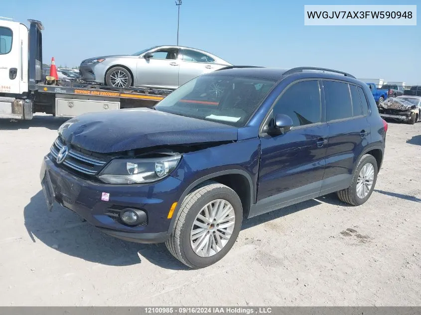 WVGJV7AX3FW590948 2015 Volkswagen Tiguan